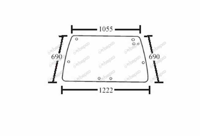 DAVID BROWN 90, 94 Series REAR / BACK WINDOW FLAT - TINTED