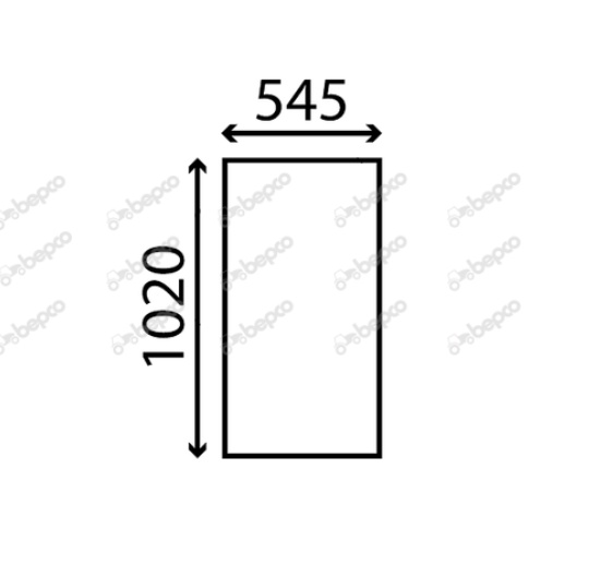 For JCB TELEHANDLER UPPER DOOR WINDOW LEFT - FLAT - TINTED