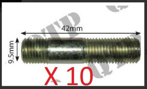 for, Massey Ferguson Exhaust Manifold Stud 1 21/32 x 3/8 UNF - PACK OF 10