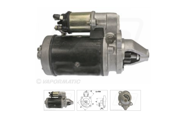 for, MASSEY FERGUSON 135, 250, 550 ENGINE STARTER MOTOR