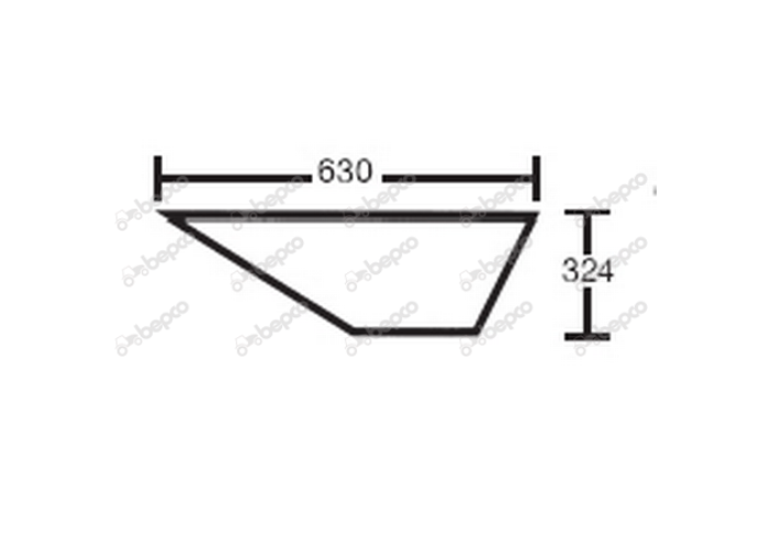 For JCB 3CX GREY CAB LOWER DOOR WINDOW FLAT - NON-TINTED