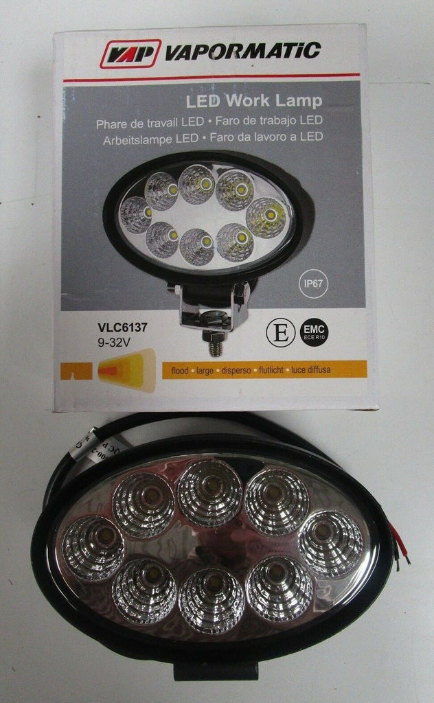 Oval LED Worklight 1918LM 12-24V  Width: 144mm • Height: 123mm • Depth: 65mm