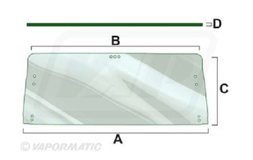 for, FORD New Holland Q Cab Rear Window Glass