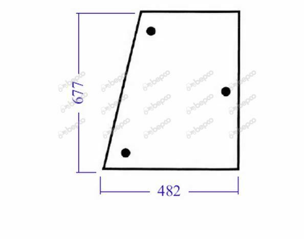 for, CASE IH CS, CVX series SIDE WINDOW RIGHT - FLAT - TINTED