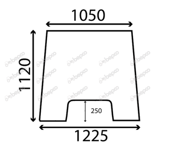 For, MASSEY FERGUSON 3000 3100 3600 SERIES WINDSCREEN FLAT - TINTED