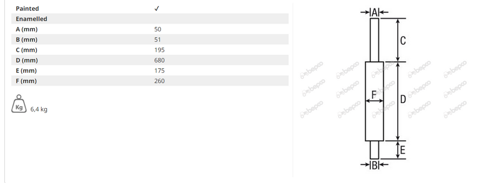 For FORD 4110 4600 EXHAUST SILENCER INTAKE Ø 51 - L 130 MM