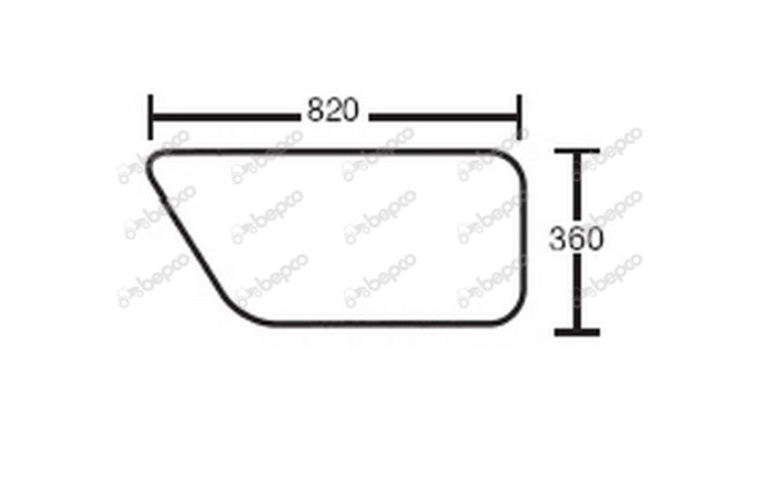 For JCB Fastrac 1115, 1135, 2115, 2125, 2135, 2150 RH LOWER DOOR GLASS