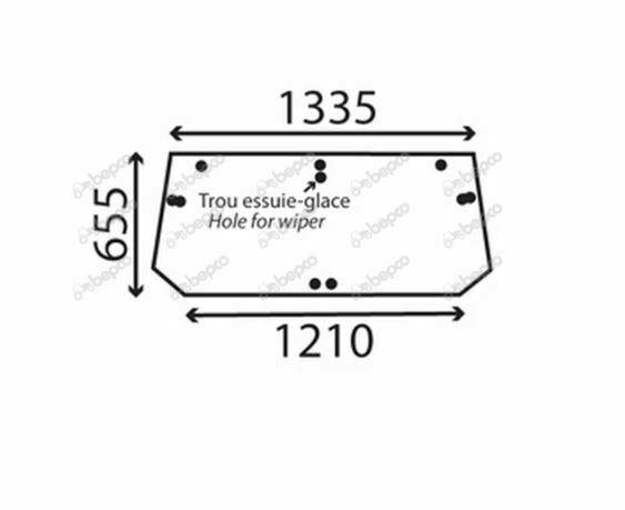 for, CASE CS, CVX series REAR WINDOW FLAT - TINTED