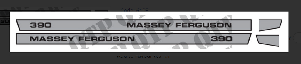For Massey Ferguson 390  Decal Kit