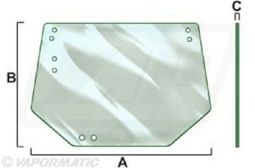 John Deere Cab Rear Window Glass 1000, 2000