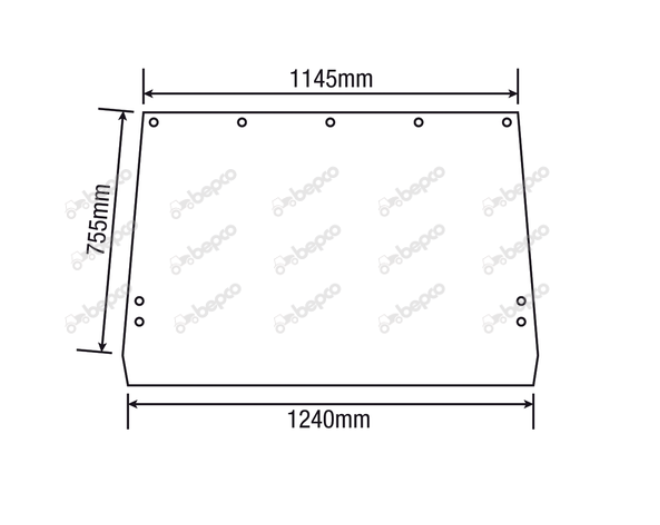 For, JOHN DEERE SG2   REAR WINDOW FLAT - TINTED