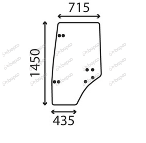 For, SAME LAMBORGHINI DOOR WINDOW LEFT - CURVED - TINTED