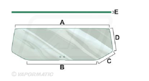 for, FORD New Holland Q Cab Lower Rear Window Glass