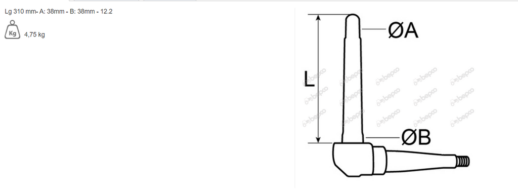 Ford New Holland Front Axle LH Spindle 4600, 4610