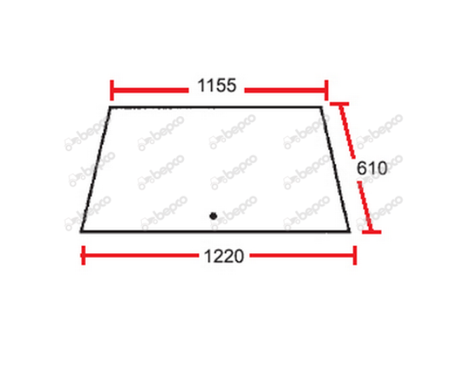 For, MASSEY FERGUSON 2600 2700 REAR WINDOW FLAT - TINTED