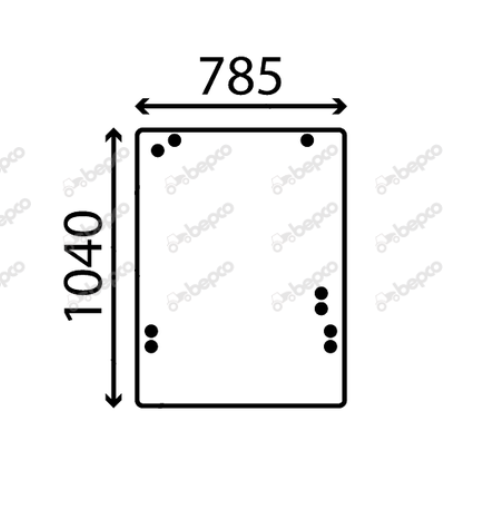 For JCB TELEHANDLER WINDSHIELD FLAT - NON-TINTED WINDSCREEN