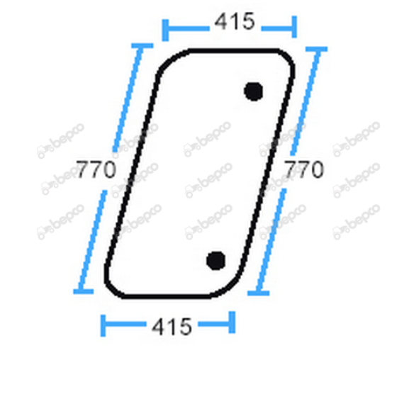 For ZETOR 5000 6000 7000 SIDE WINDOW FLAT - NON-TINTED – Gwynedd Farm ...