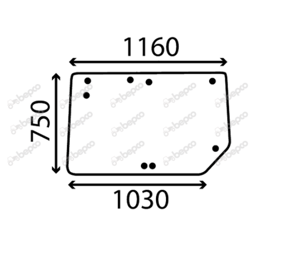 For JOHN DEERE REAR WINDOW WITH ADJUSTMENT SUPPORT - FLAT - NON-TINTED