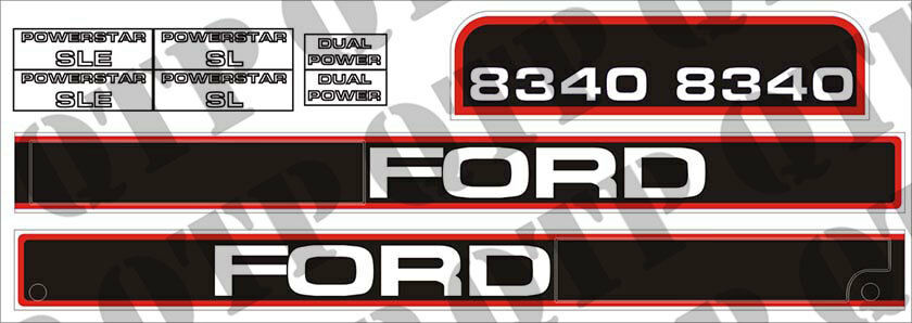 Ford 8340 Decal Kit up to 1996
