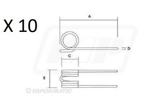 JF - HSR RAKE  HAY TINE PACK of 10