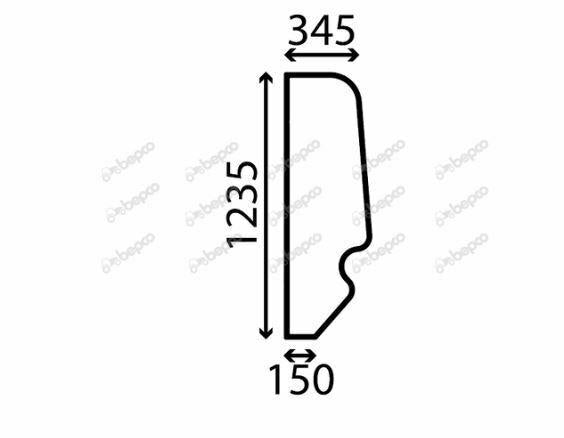 for, JCB Telehandler SIDE WINDOW LEFT - FLAT - TINTED 526-56 PLUS