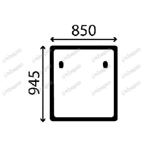 John Deere 3200-3400 Front Window Glass  Tinted Green