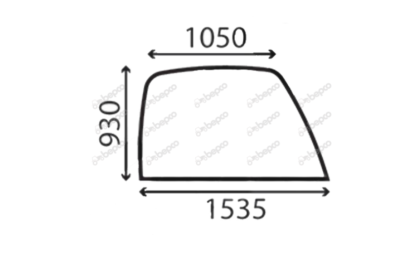 For JCB TELEHANDLER SIDE WINDOW RIGHT - FLAT - TINTED