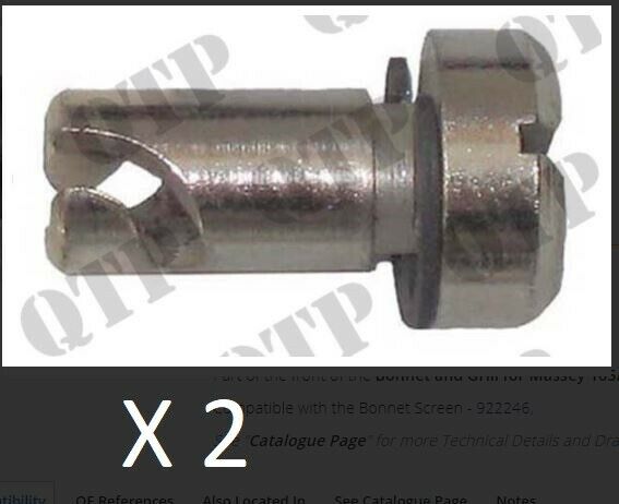 for, Massey Ferguson 100 series Grill Door Fastener PAIR