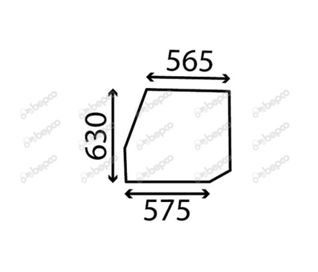 Massey Ferguson 148 Scirroco Flexi Cab Upper Door Glass
