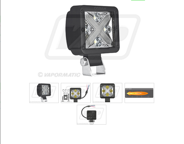 WORK LIGHT LED1250 LM 4 High Performance LED’s with a long lifespan