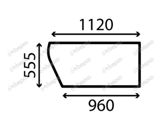 For DEUTZ AGROVECTOR LOWER DOOR WINDOW LEFT - FLAT - TINTED